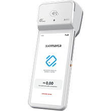 Maquininha com a sua marca.